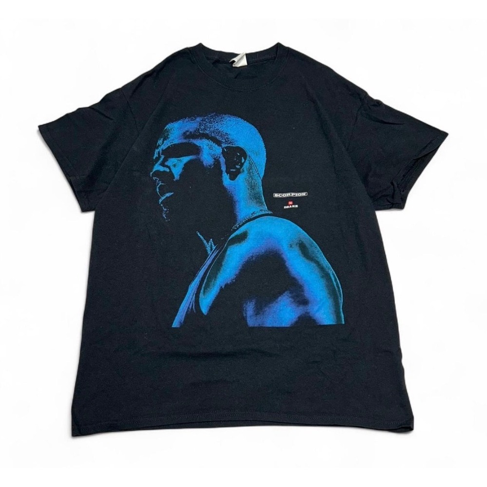 Drake Scorpion Tour T-Shirt Mens Large Black Blue Graphic Live Concert Tee 2018